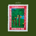 Iraq 1965 postage stamp sticker